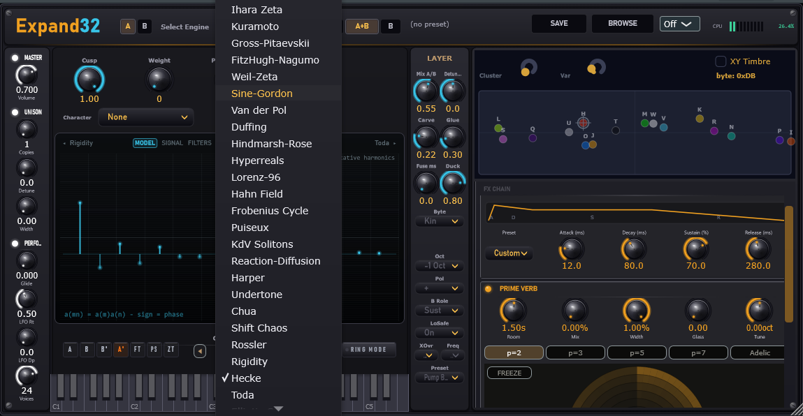 Expand32 synthesizer interface